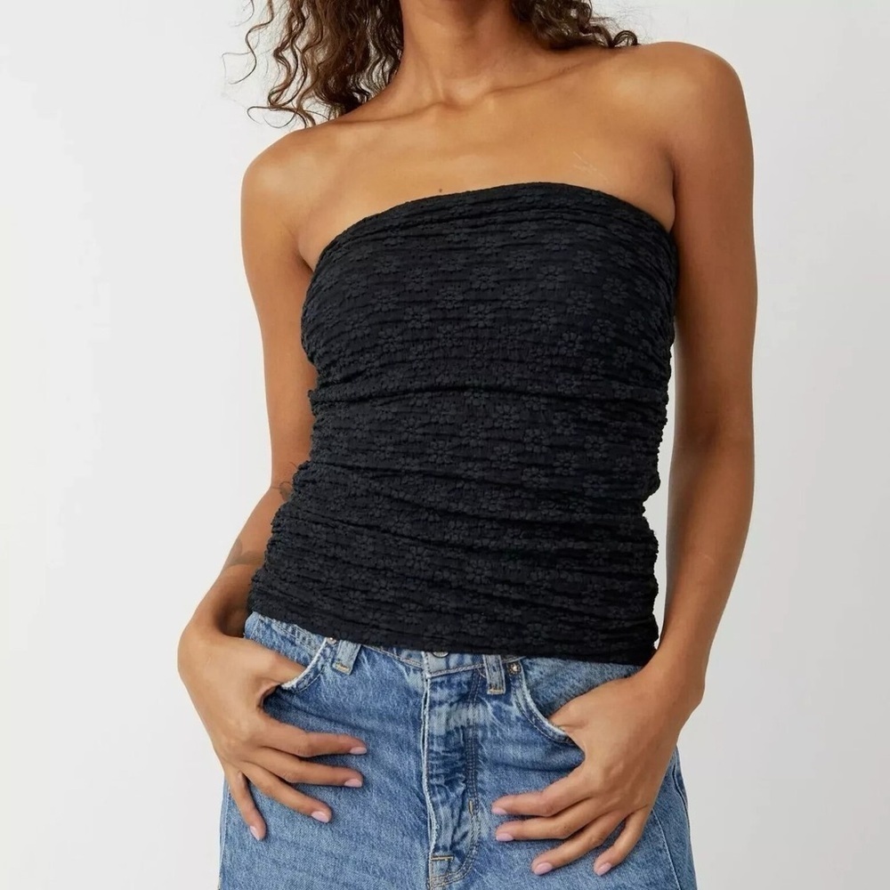 Free People Ona Ruched Convertible Mini Skirt Fp One Floral Strapless Top